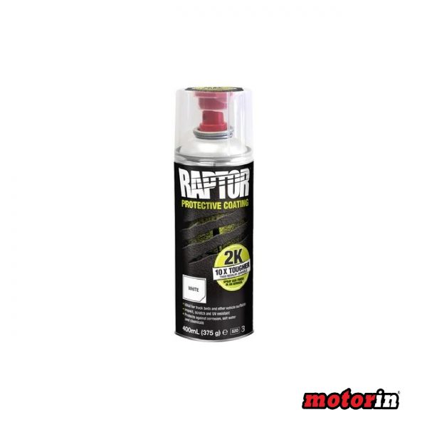 Tinta Raptor Spray Bedliner “U-Pol” Branco 2K 400ml