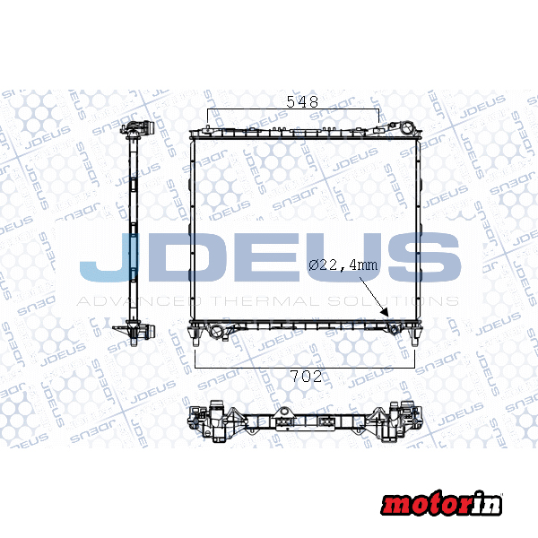 Radiador de Arrefecimento do Motor “JDEUS” Land Rover Defender (L663)