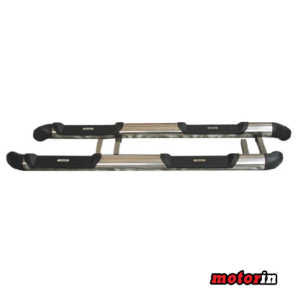 Estribos Dupla Superfície em Aço Inoxidável “Tessera 4×4” Toyota Hilux Vigo Cabine Dupla