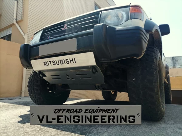 Kit Completo de Proteções em Alumínio 6 e 8mm "VL Engineering" Mitsubishi Pajero 2 Curto - Image 6