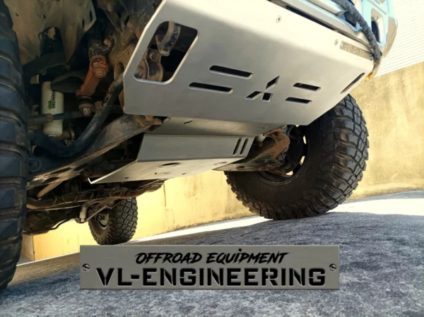 Kit Completo de Proteções em Alumínio 6 e 8mm "VL Engineering" Mitsubishi Pajero 2 Curto (Versão Abas Largas) - Image 2