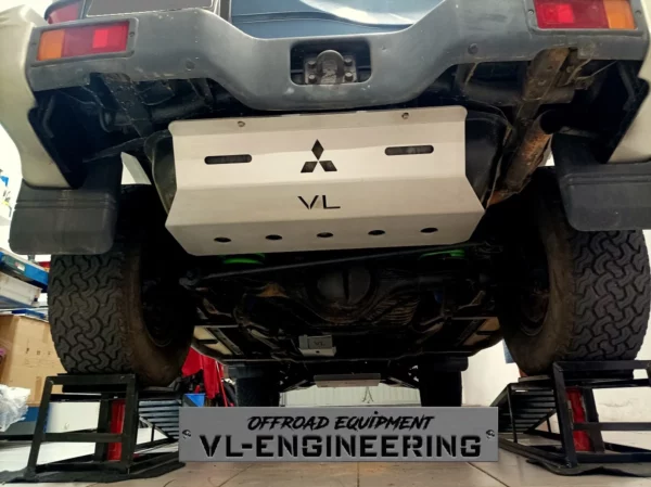 Kit Completo de Proteções em Alumínio 6 e 8mm "VL Engineering" Mitsubishi Pajero 2 Curto (Versão Abas Largas) - Image 3