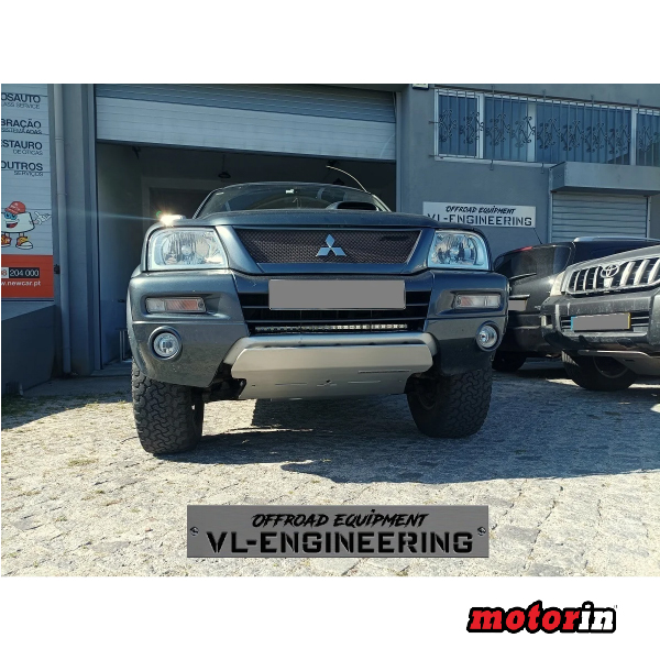 Proteção Frontal em Alumínio de 8mm “VL Engineering” Mitsubishi L200 2001 a 2005