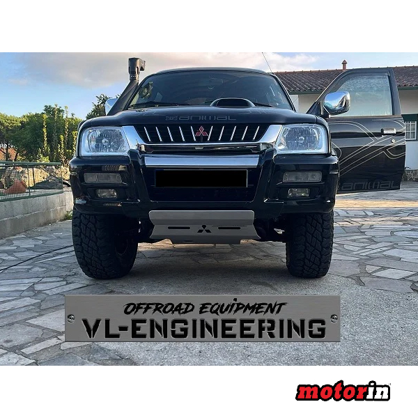 Proteção Frontal em Alumínio de 8mm “VL Engineering” Mitsubishi L200 1998 a 2001