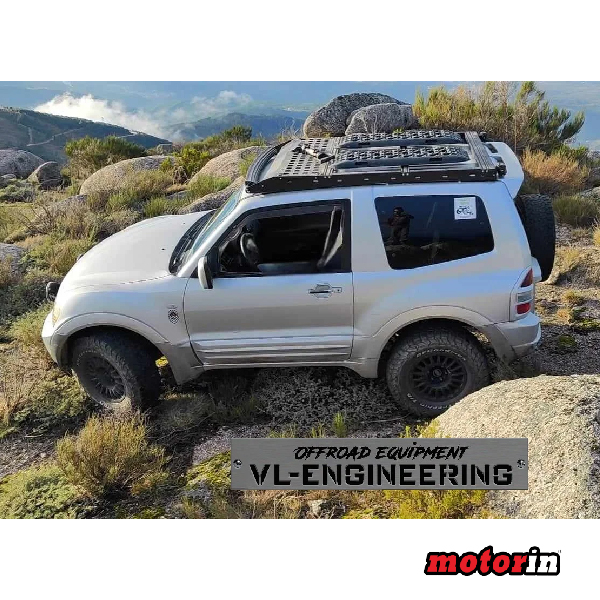 Grade de Tejadilho em Alumínio “VL Engineering” Mitsubishi Pajero 3 V60 Curto