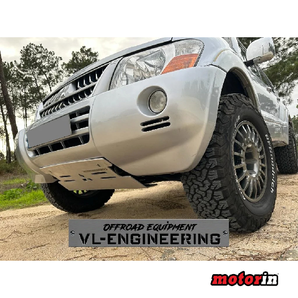 Kit Completo de Proteções em Alumínio 8mm “VL Engineering” Mitsubishi Pajero 3 V60 Longo
