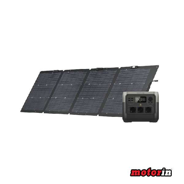 Estação de Energia Portátil Powerstation 768 Wh 1600 W “EcoFlow” RIVER 2 Pro + Painel Solar 220W