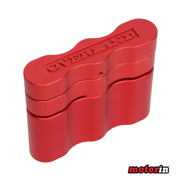 Suporte Duplo de Jerrycan “Overland Fuel” Preto/Vermelho/Prata