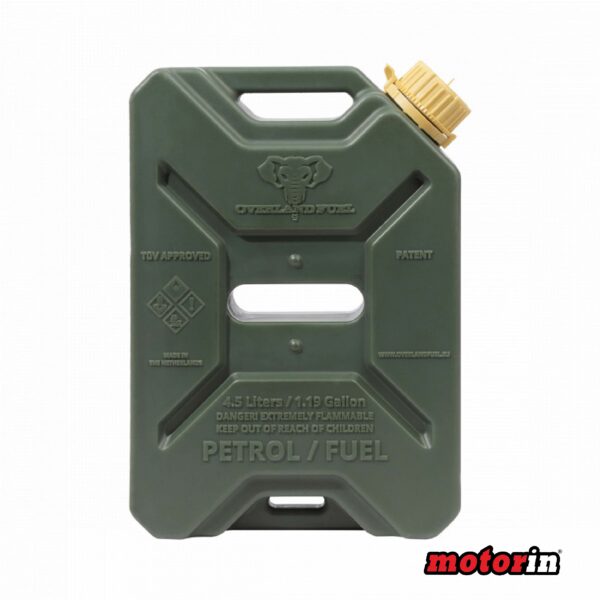 Jerrycan HD de Combustível em Verde Militar “Overland Fuel” 4.5 L – Garantia Vitalícia