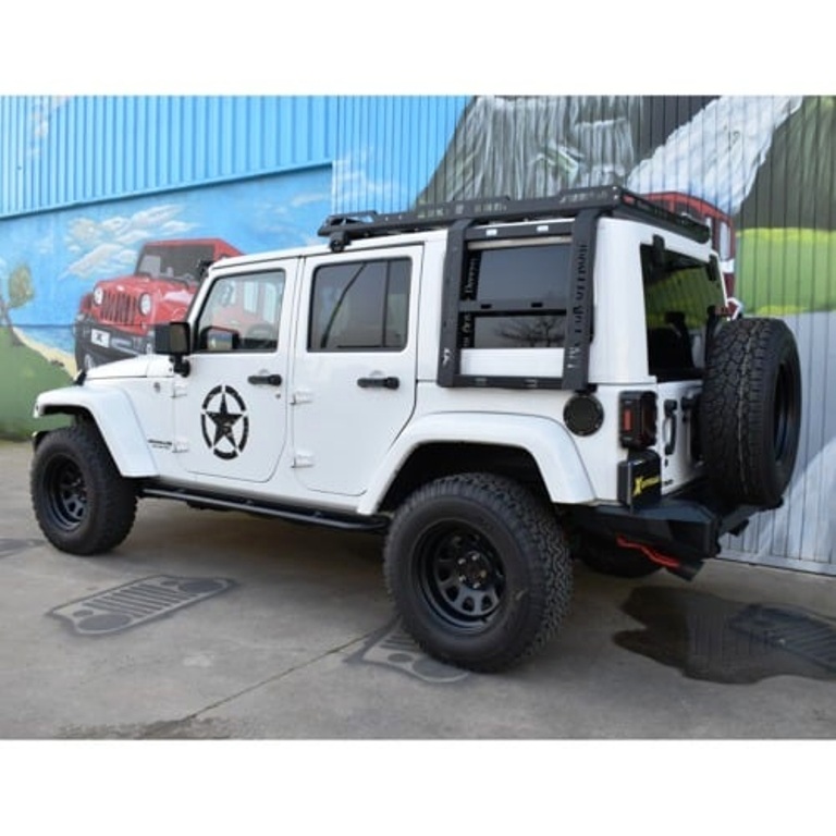 Grade de Tejadilho em Alumínio com Escada Jeep Wrangler JK 2007 a 2018 - Image 6