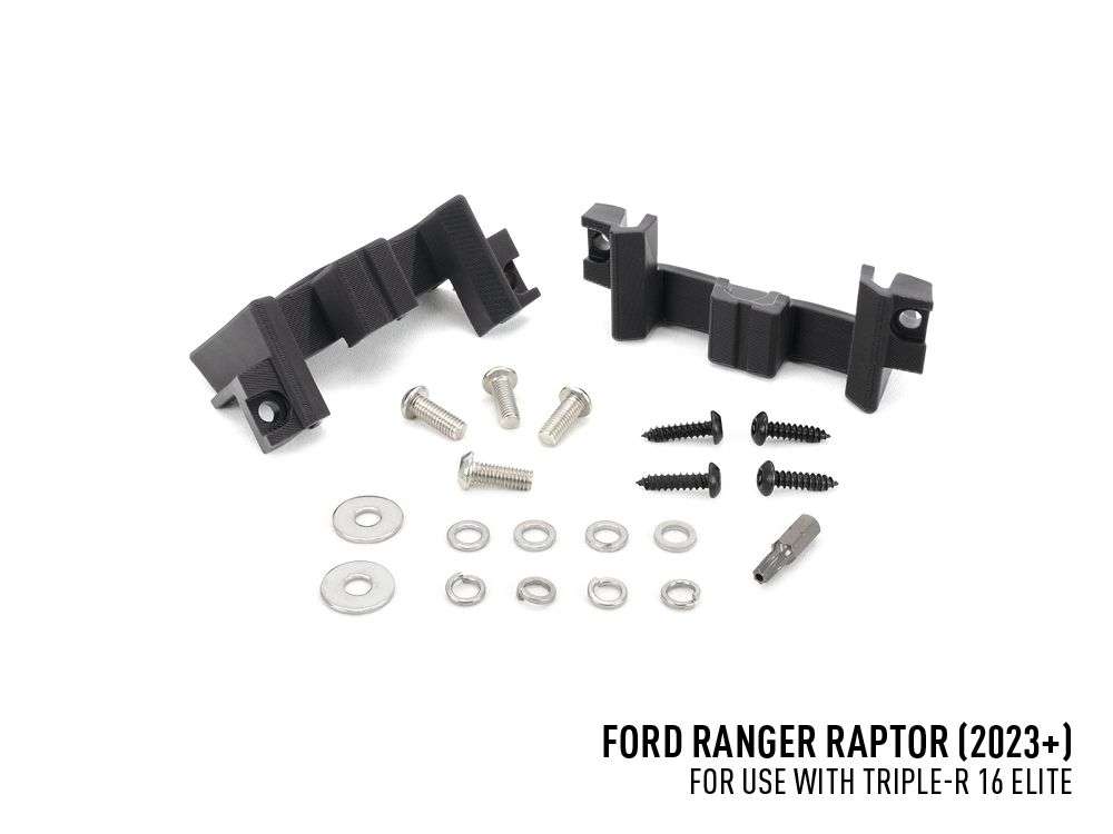 Ford Ranger Raptor (2023+) - Kit de Montagem para Grelha (inclui: 1x Triple-R 16 Elite (Gen2) mais Kit de Cablagem, 1x Suportes de Montagem para Grelha) - Image 2