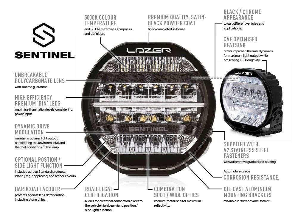 Farol LED "Lazer Lamps" Sentinel 7" Elite - Image 7