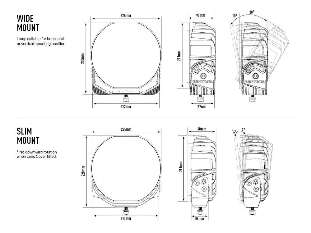 Farol LED "Lazer Lamps" Sentinel 9'' (Internal Chrome) - Image 4