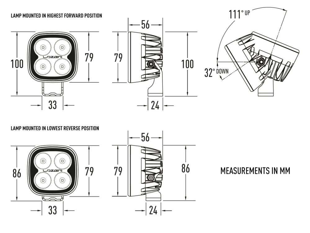 Farol LED de Trabalho "Lazer Lamps" Utility-25 MAXX - Image 6