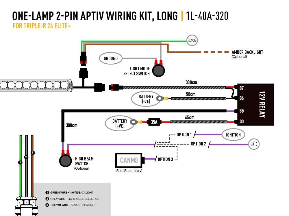 Kit de Cablagem de Lâmpada Única (2-Pin, Aptiv, 12V) - Image 3